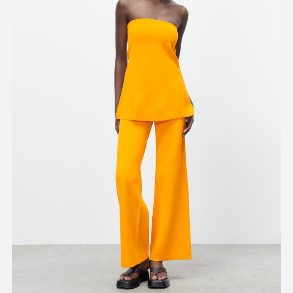 Zara orange knit set